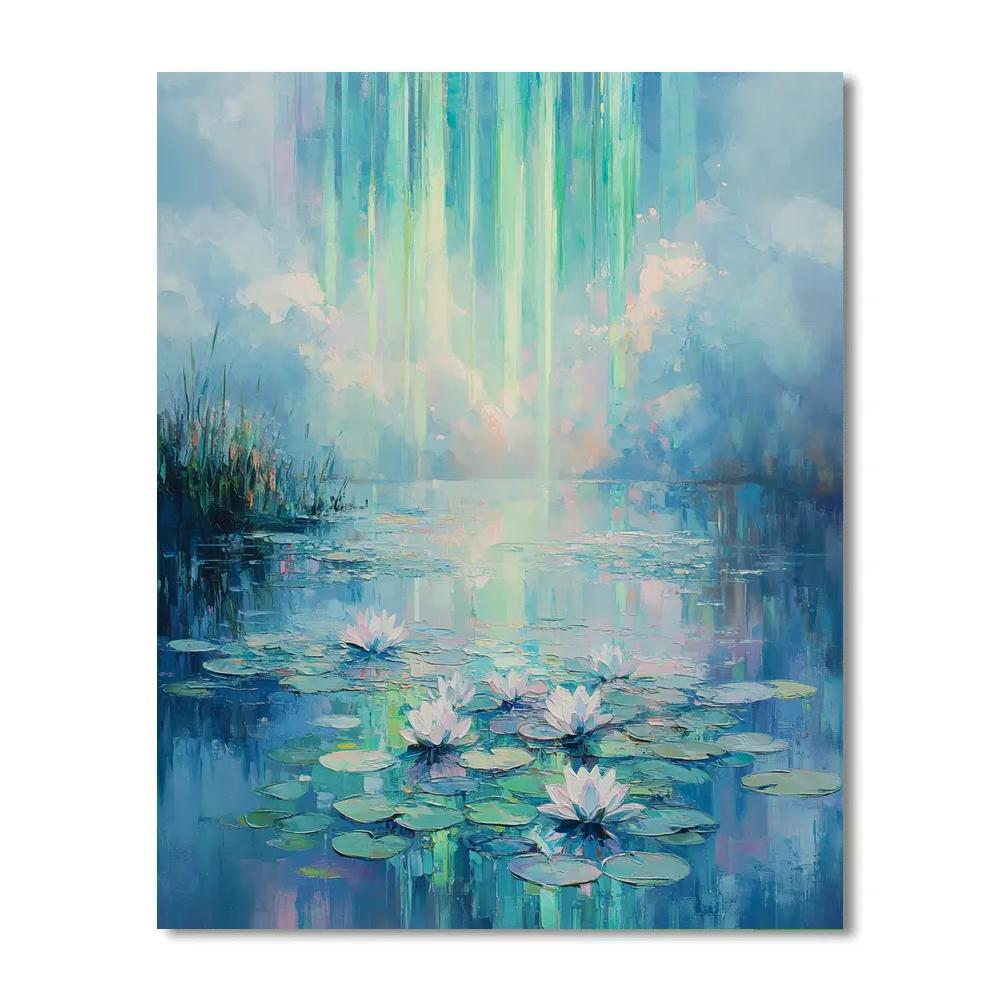 Monet Inspired Aurora Over Water Lilies Painting by numbers kit