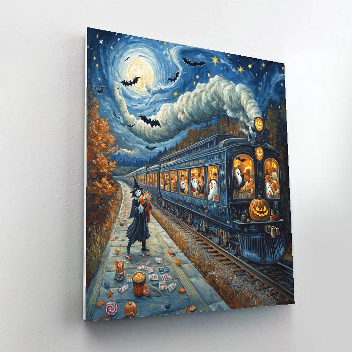 Midnight Train Of Haunted Travelers Limited DIY paint by numbers