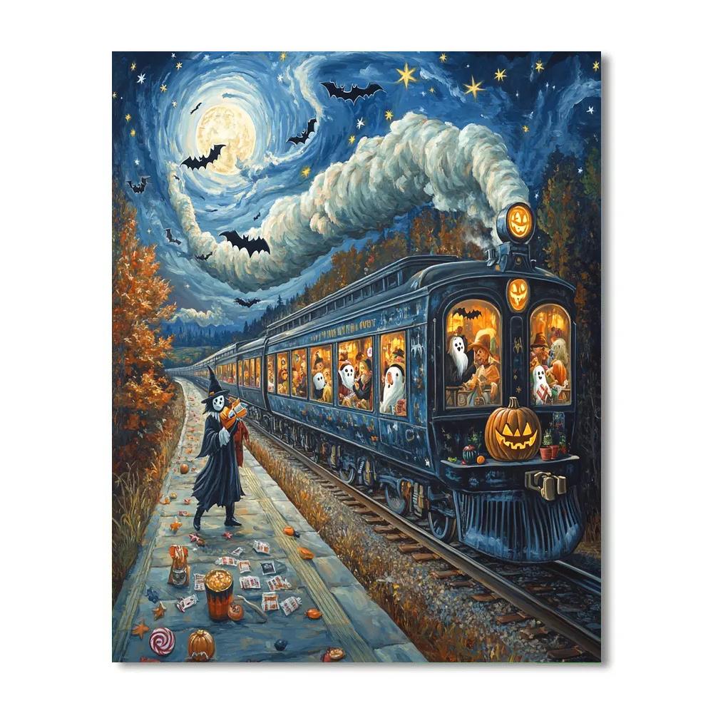Midnight Train Of Haunted Travelers Limited DIY paint by numbers