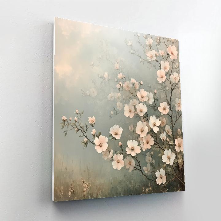 Leonardo Da Vinci Inspired Orchard Blossoms In Mist painting number kit