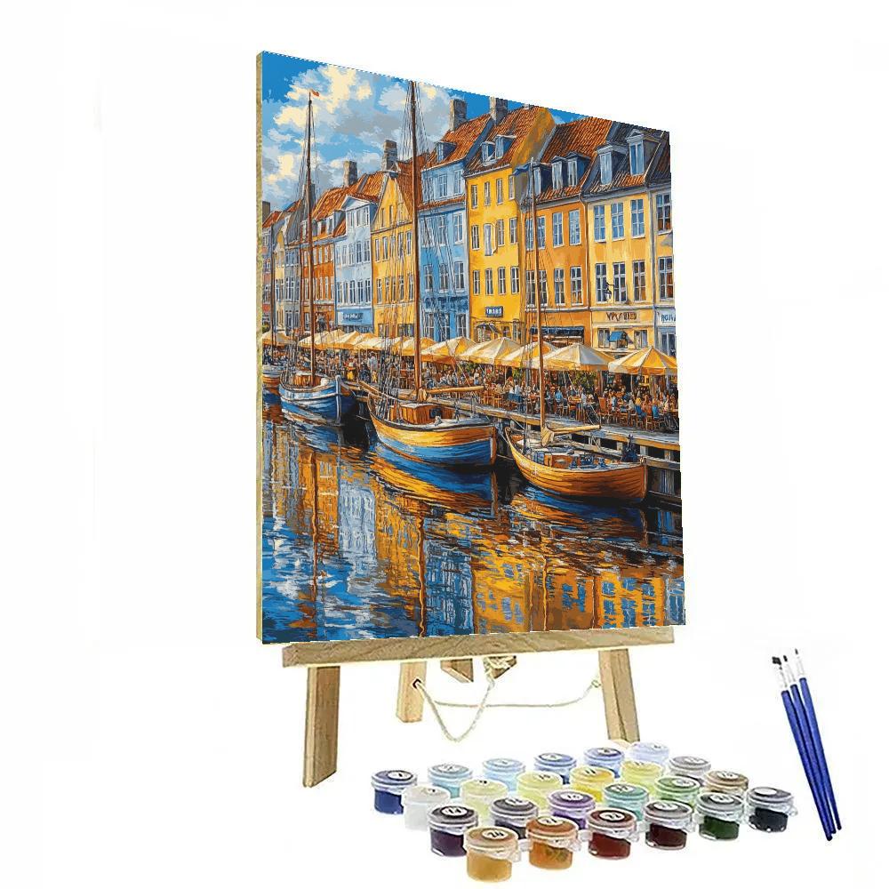 Nyhavn Waterfront Copenhagen Denmark Paint by numbers kits