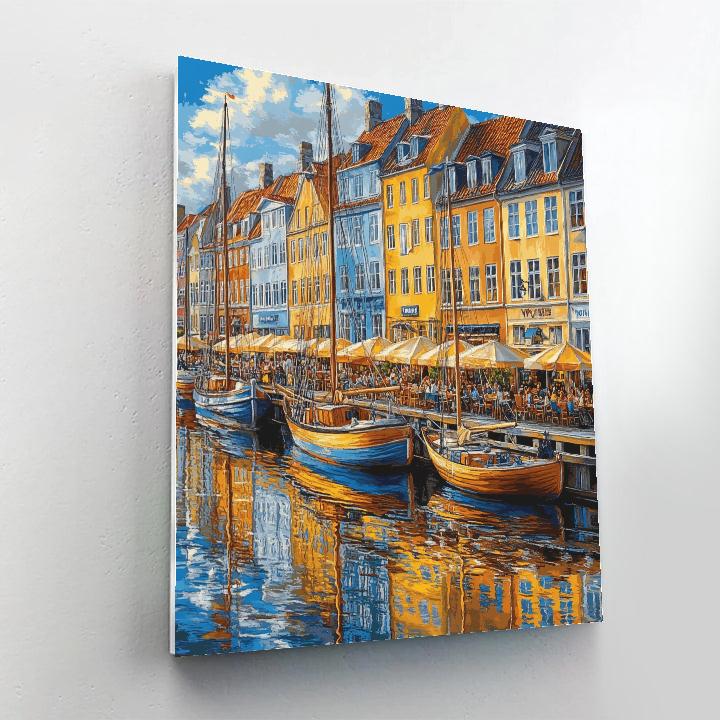 Nyhavn Waterfront Copenhagen Denmark Paint by numbers kits