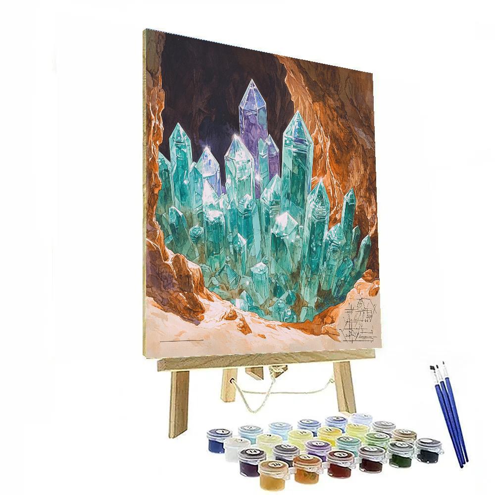 Leonardo Da Vinci Inspired Crystal Cavern Light DIY paint by numbers