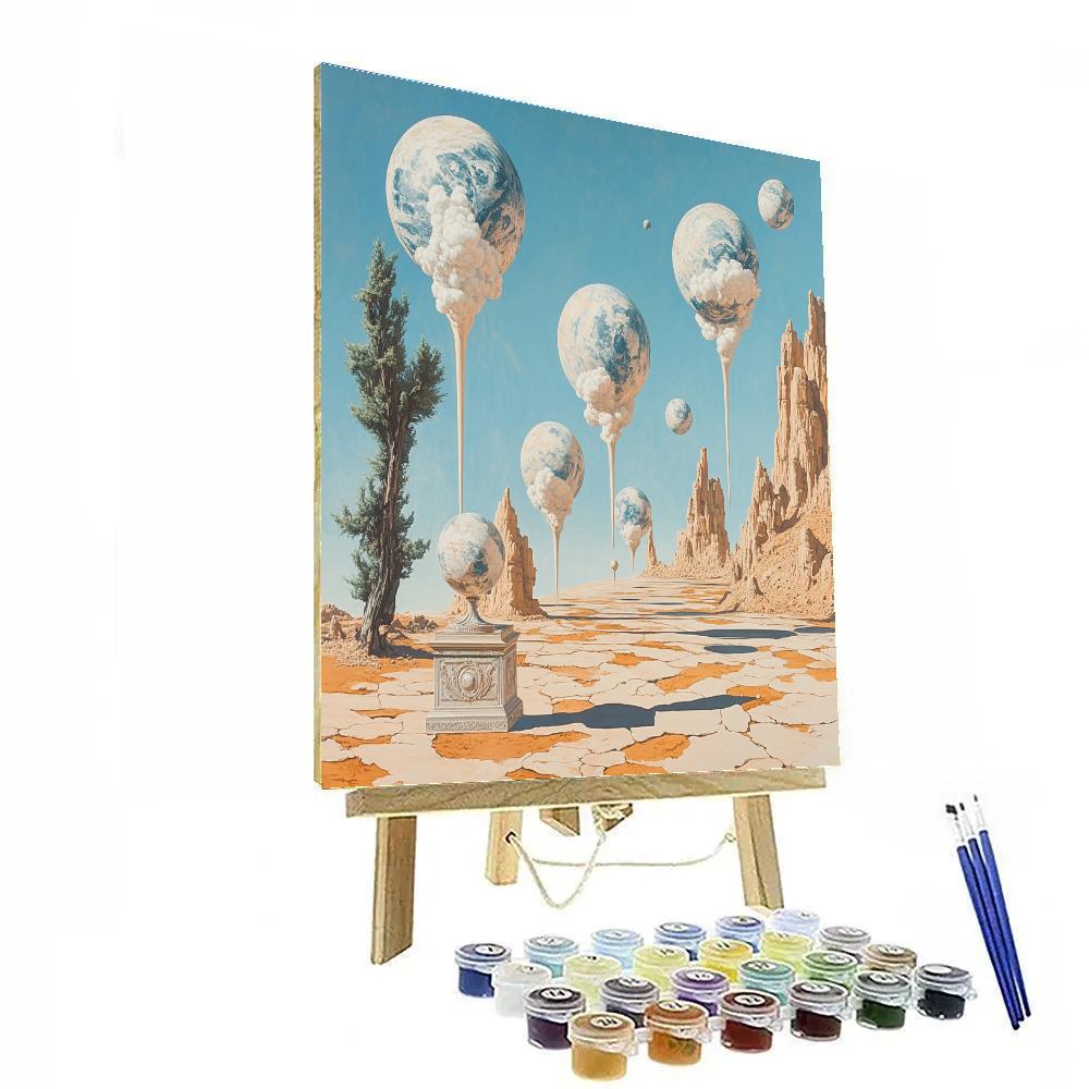 Salvador Dali Inspired Melting Planets Desert Painting by numbers kit
