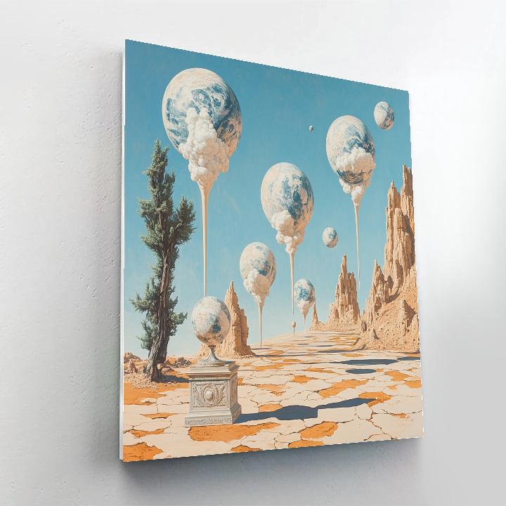 Salvador Dali Inspired Melting Planets Desert Painting by numbers kit