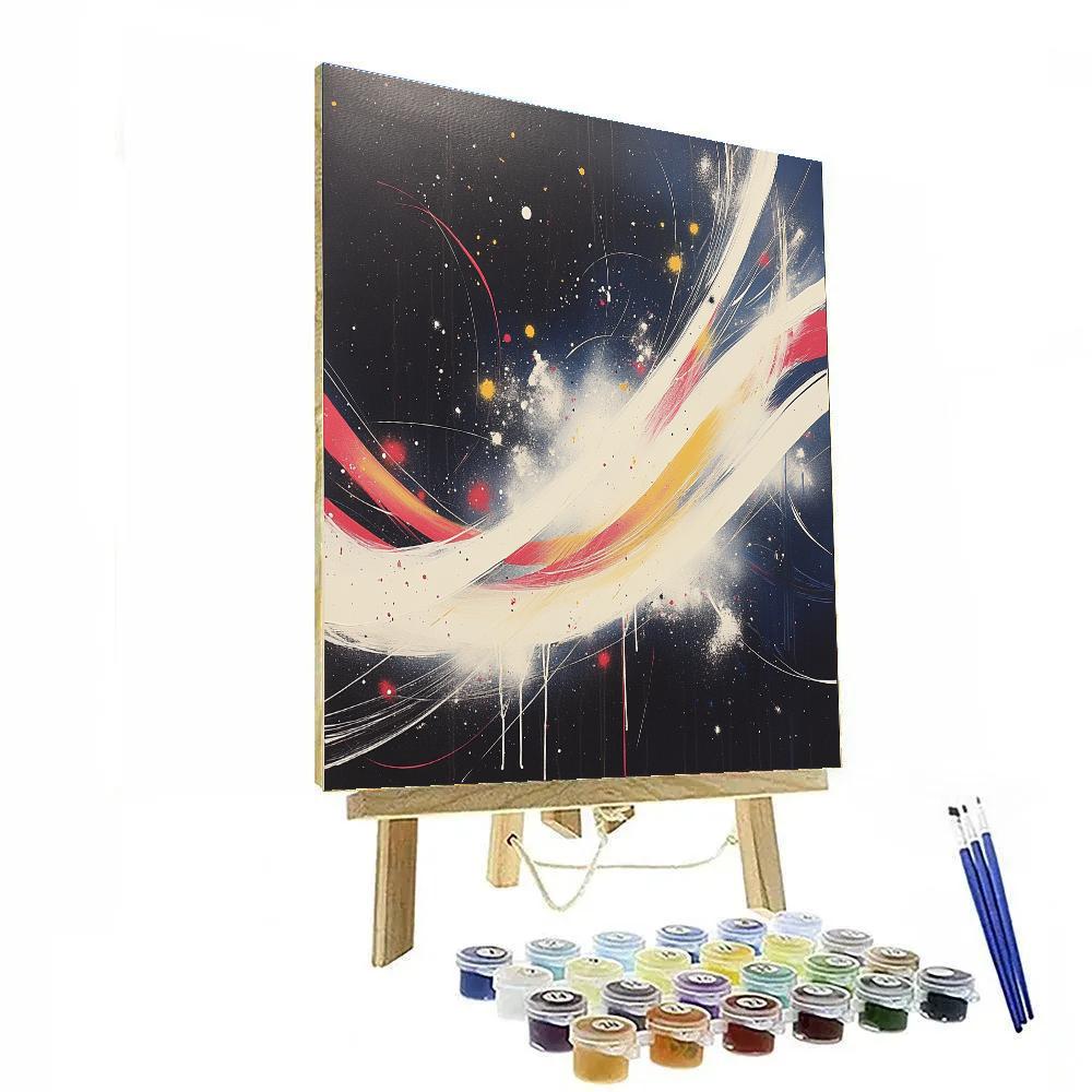 Jackson Pollock Inspired Galactic Web DIY paint by numbers