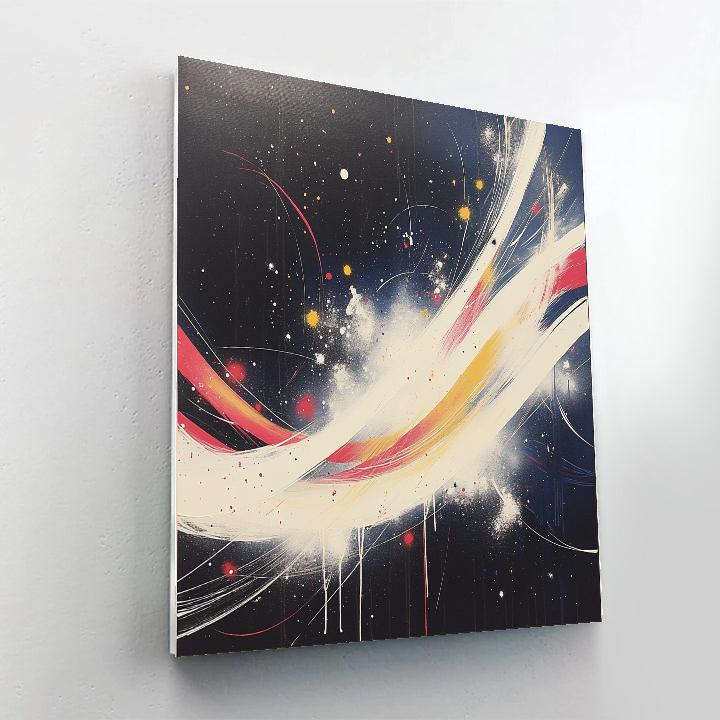 Jackson Pollock Inspired Galactic Web DIY paint by numbers