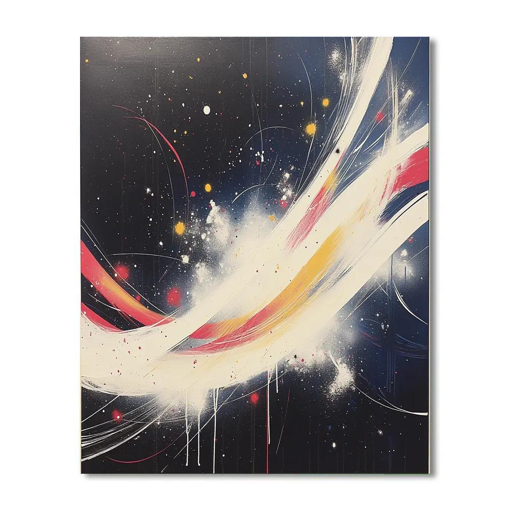 Jackson Pollock Inspired Galactic Web DIY paint by numbers
