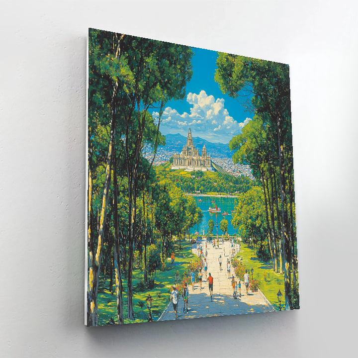 Chapultepec Park Castle View Mexico City Mexico DIY paint by numbers