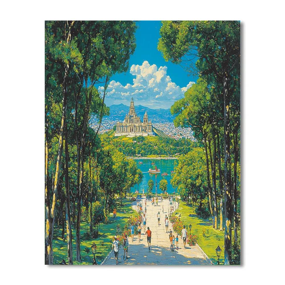 Chapultepec Park Castle View Mexico City Mexico DIY paint by numbers