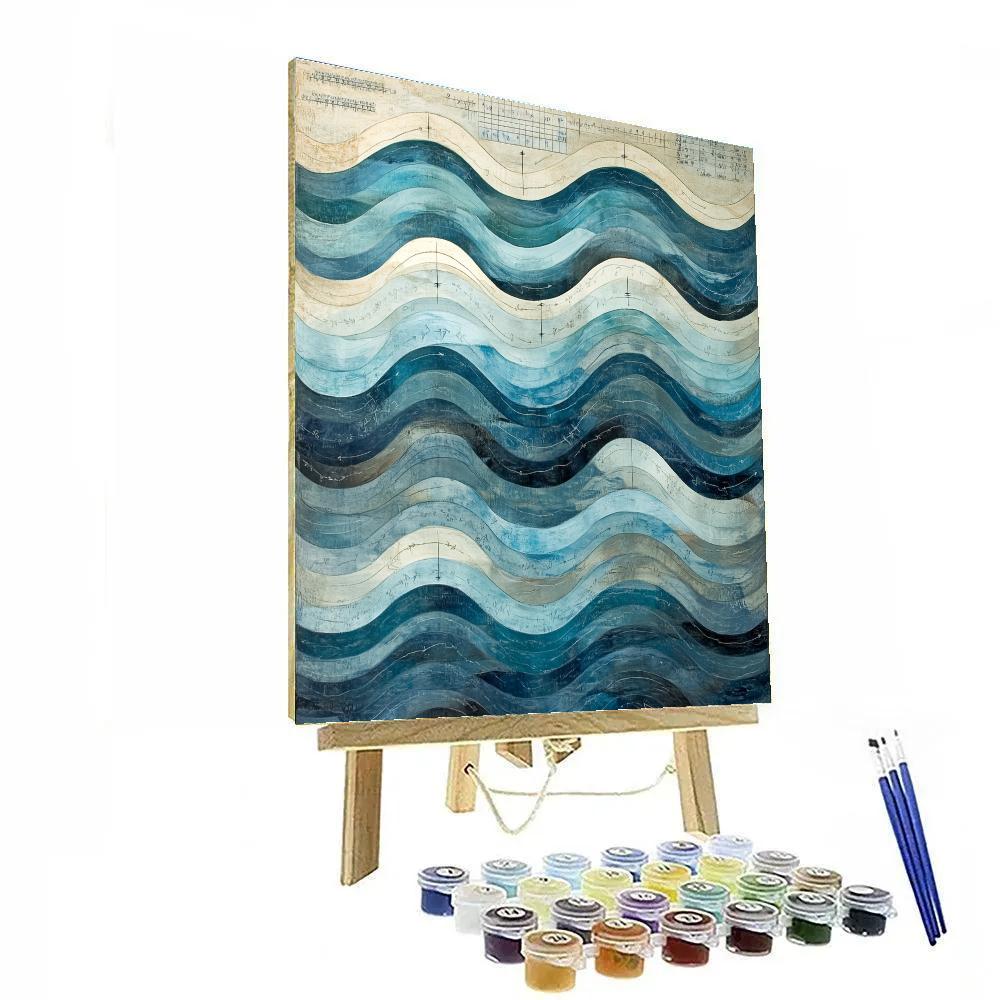 Leonardo Da Vinci Inspired Ocean Currents Map paint by color