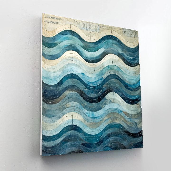 Leonardo Da Vinci Inspired Ocean Currents Map paint by color