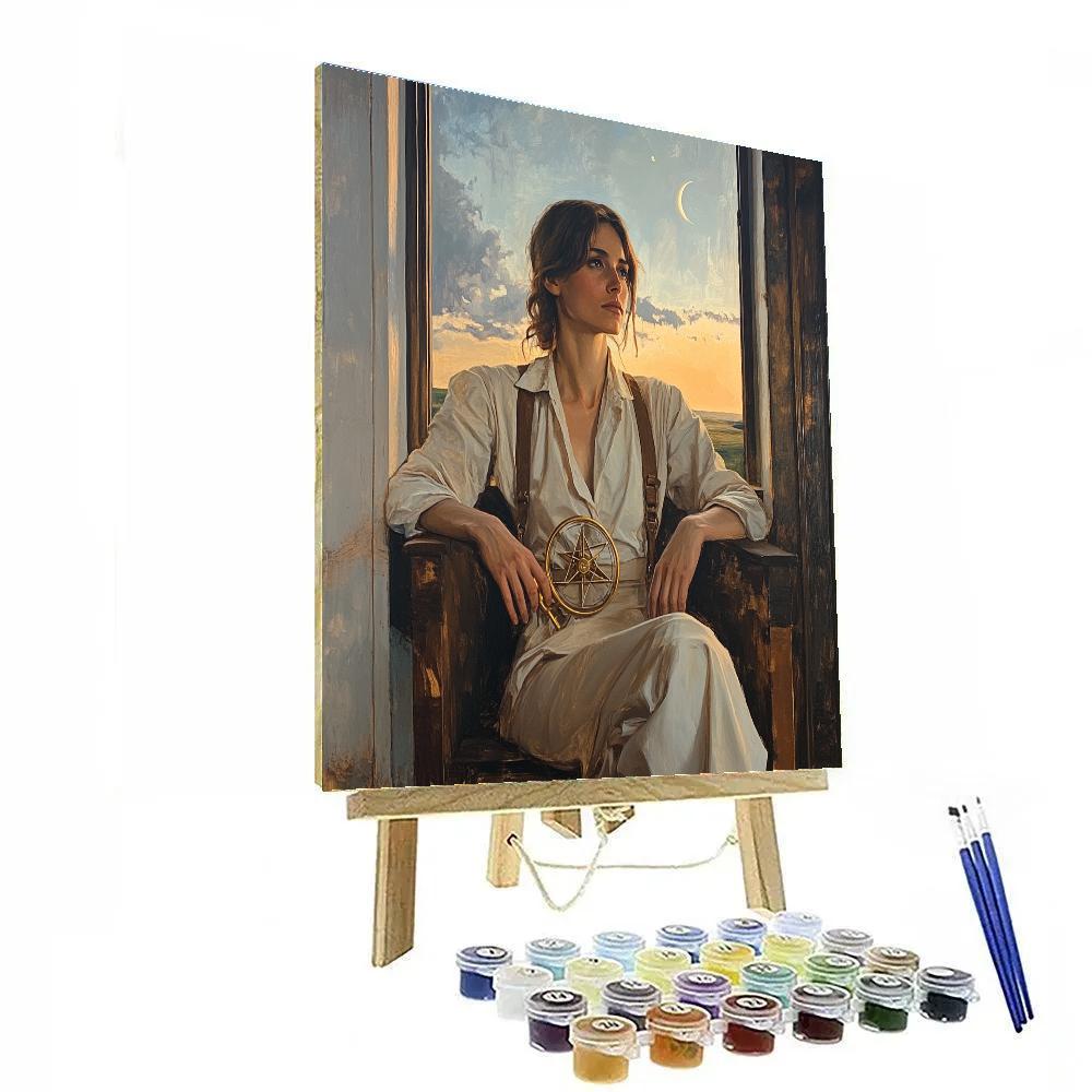 Leonardo Da Vinci Inspired Astronomer Portrait paint by number