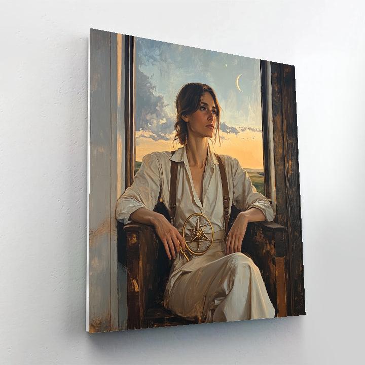 Leonardo Da Vinci Inspired Astronomer Portrait paint by number