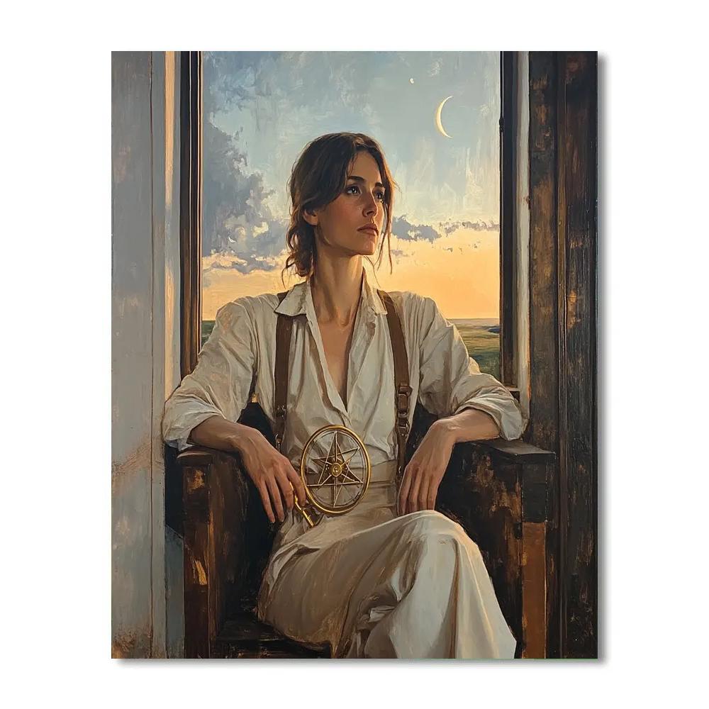 Leonardo Da Vinci Inspired Astronomer Portrait paint by number