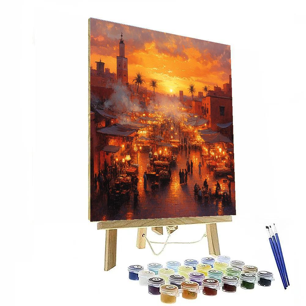 Jemaa El Fna Square Marrakesh Morocco DIY paint by numbers