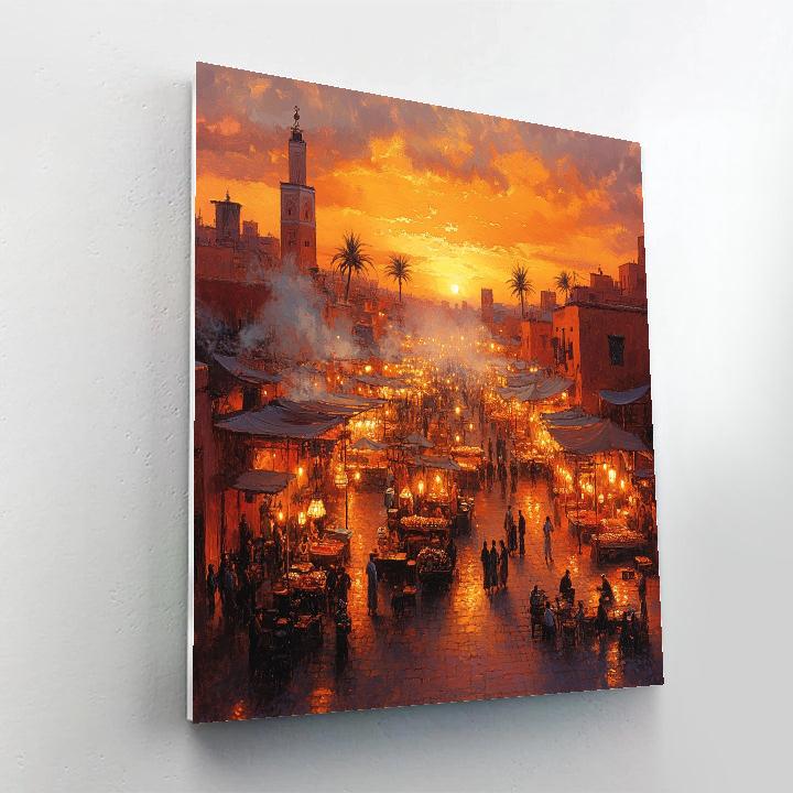 Jemaa El Fna Square Marrakesh Morocco DIY paint by numbers