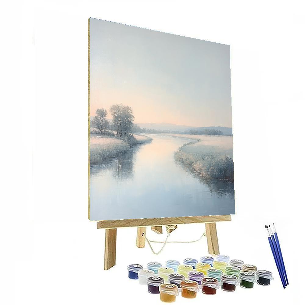 Claude Monet Inspired Silver Morning On The Seine Paint by numbers art