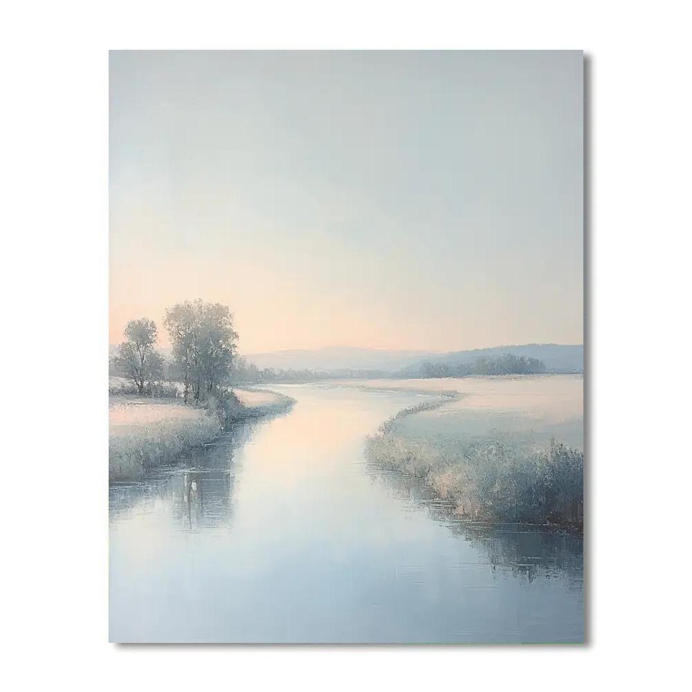 Claude Monet Inspired Silver Morning On The Seine Paint by numbers art