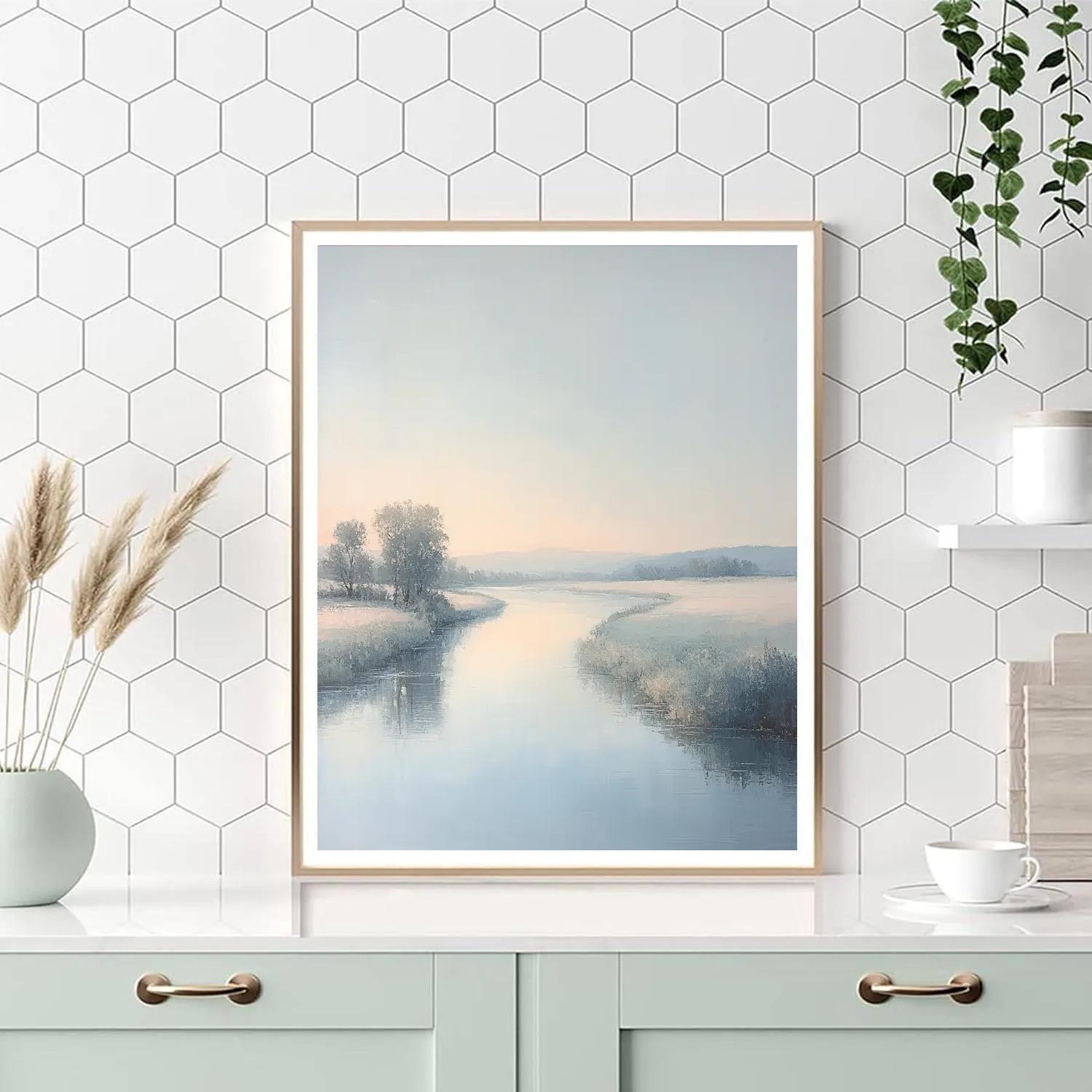 Claude Monet Inspired Silver Morning On The Seine Paint by numbers art