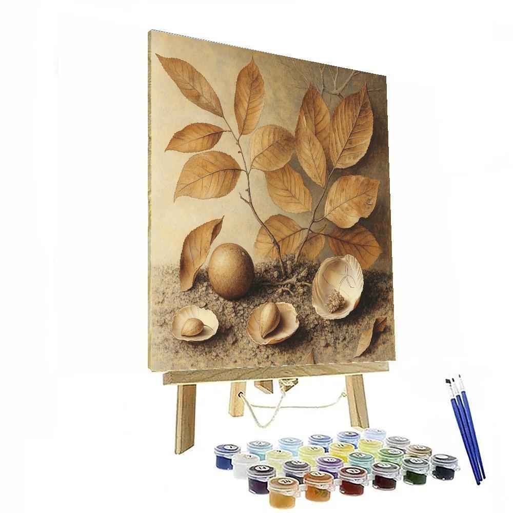 Leonardo Da Vinci Inspired Orchard Still Life Without Objects paint by numbers