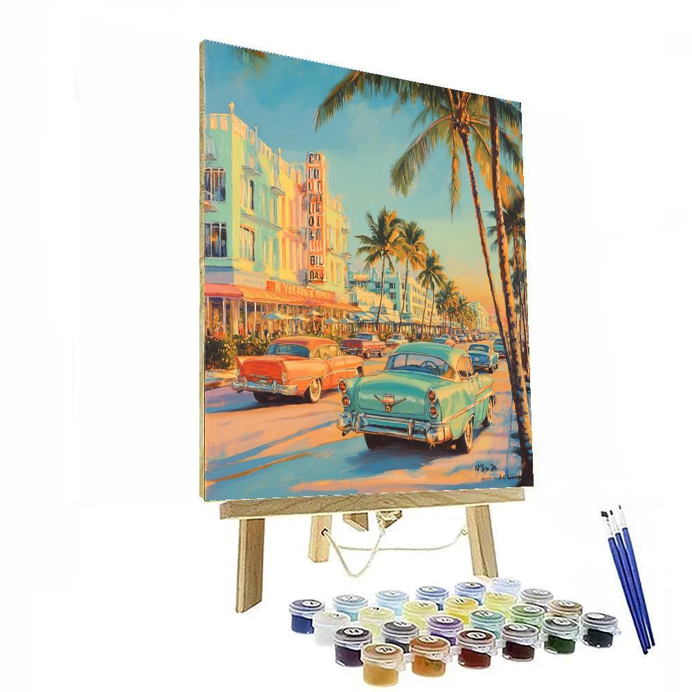 South Beach Art Deco District Miami United States DIY paint by numbers