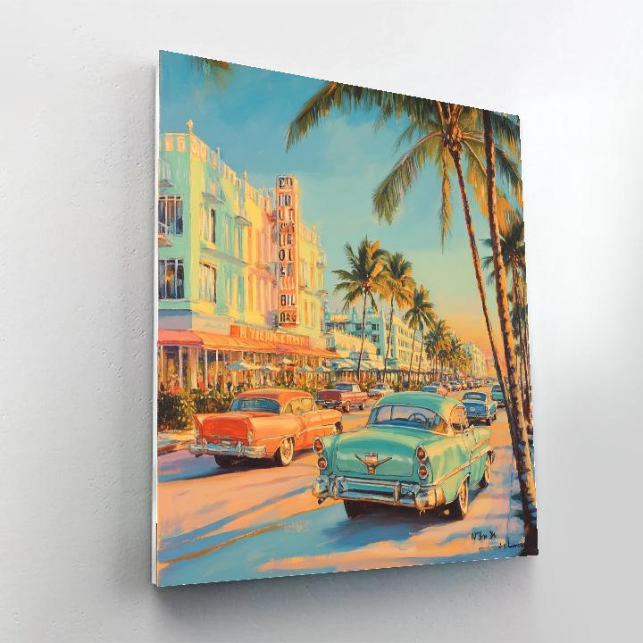 South Beach Art Deco District Miami United States DIY paint by numbers