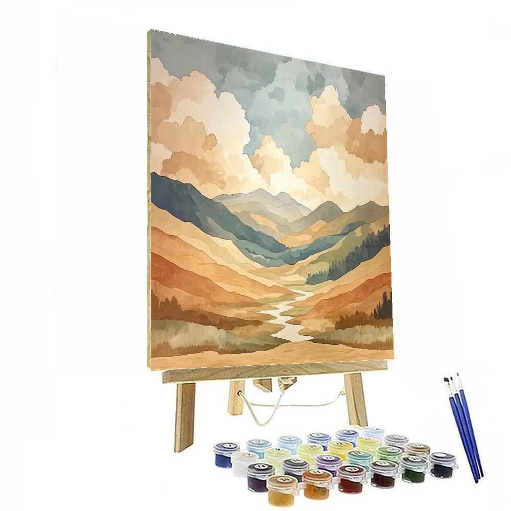 Zhao Mengfu Inspired Autumn River Of Clouds Painting by numbers kit