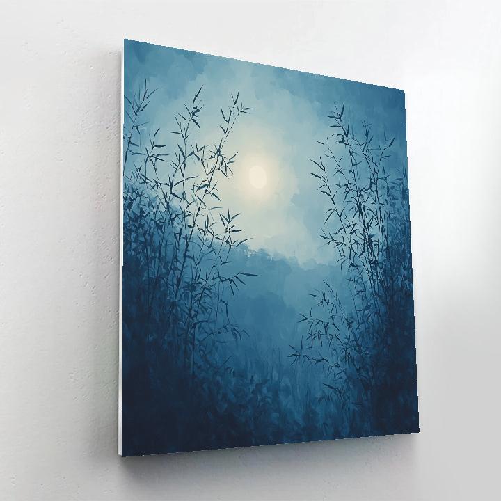 Zhao Mengfu Inspired Moonlit Bamboo Whispers Painting by numbers kit
