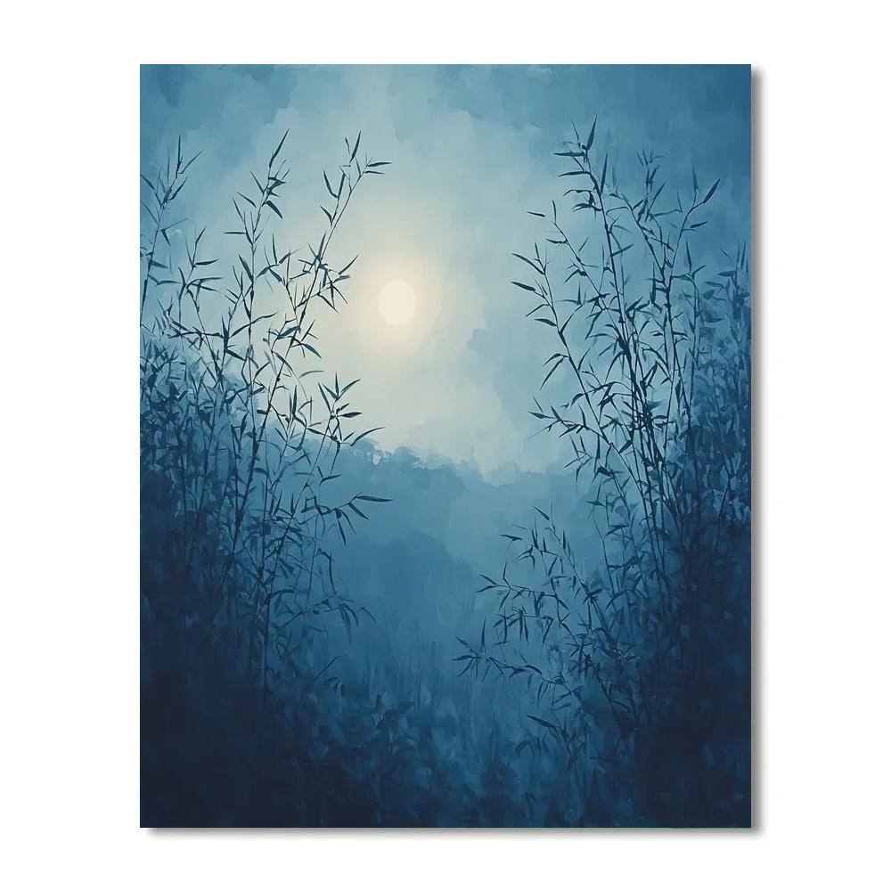 Zhao Mengfu Inspired Moonlit Bamboo Whispers Painting by numbers kit