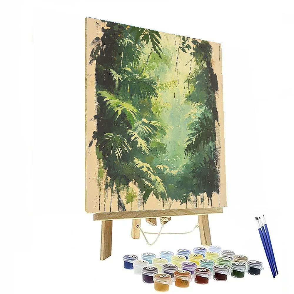 Leonardo Da Vinci Inspired Rainforest Canopy Study paint by numbers