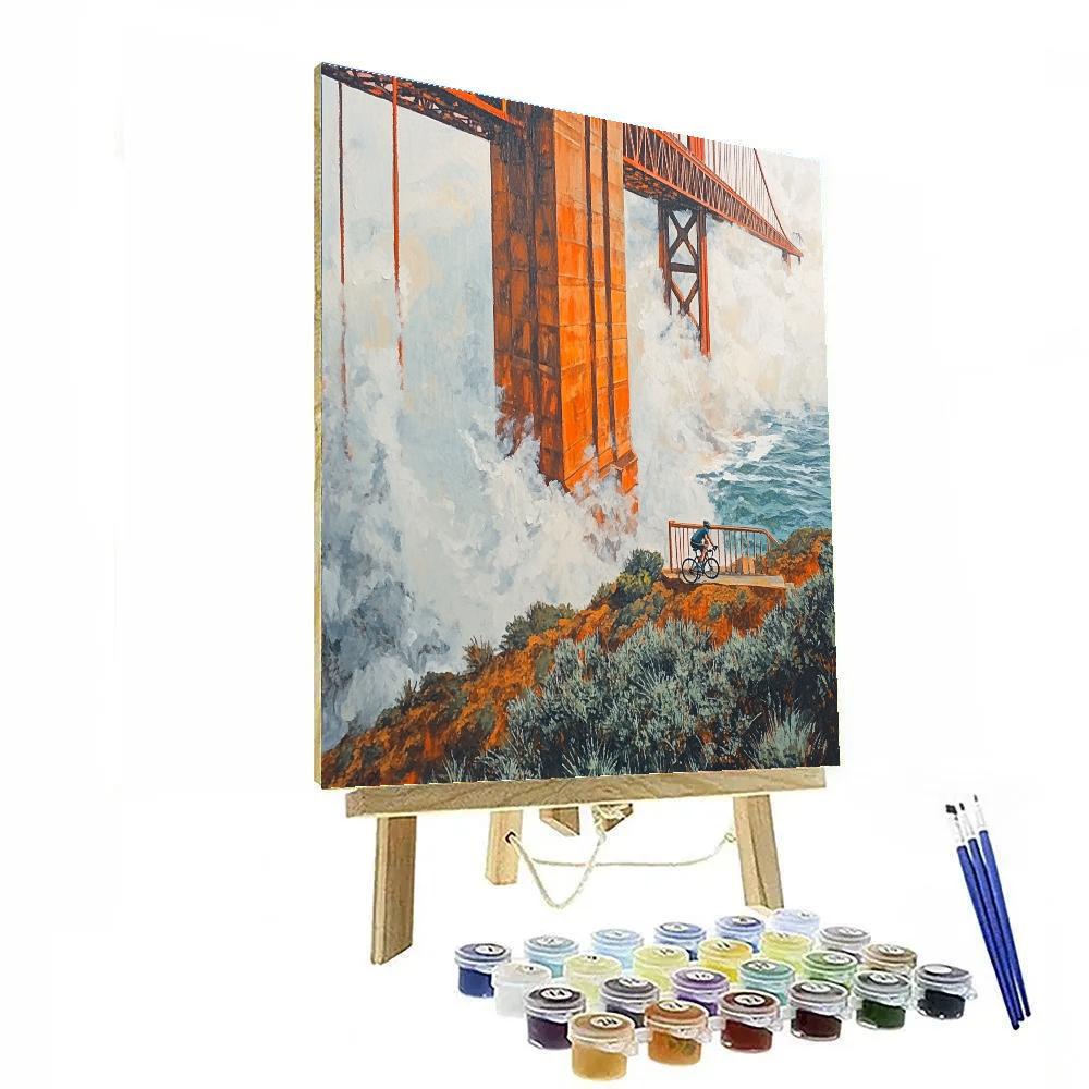 Golden Gate Bridge Foggy Morning San Francisco United States DIY paint by numbers