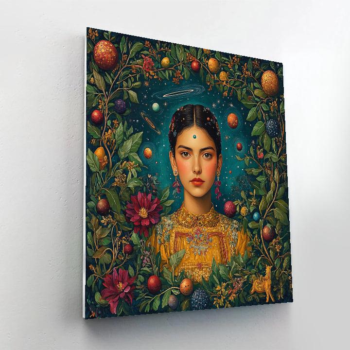 Frida Kahlo Inspired Cosmic Self Portrait With Comets Paint by numbers kits