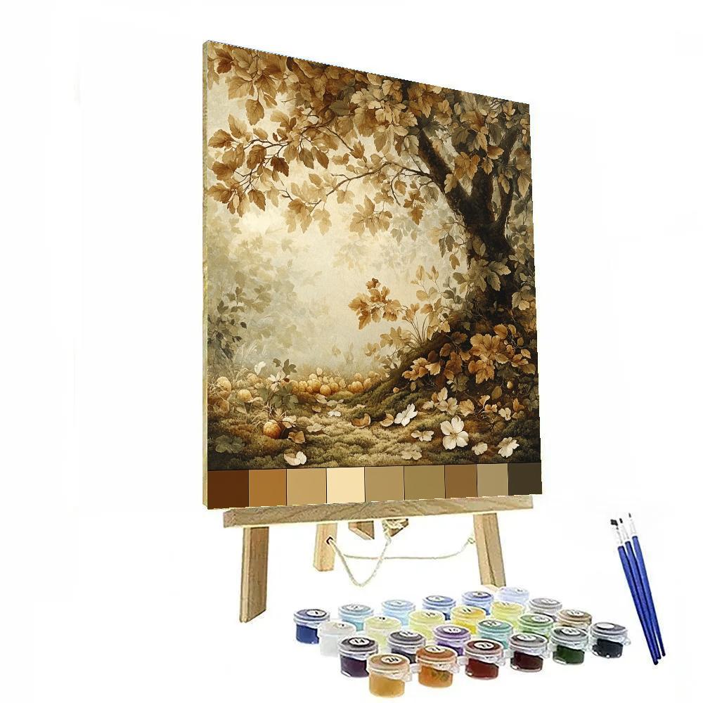 Leonardo Da Vinci Inspired Orchard Floor Carpets Numbered painting kits