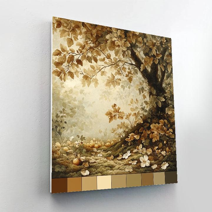 Leonardo Da Vinci Inspired Orchard Floor Carpets Numbered painting kits