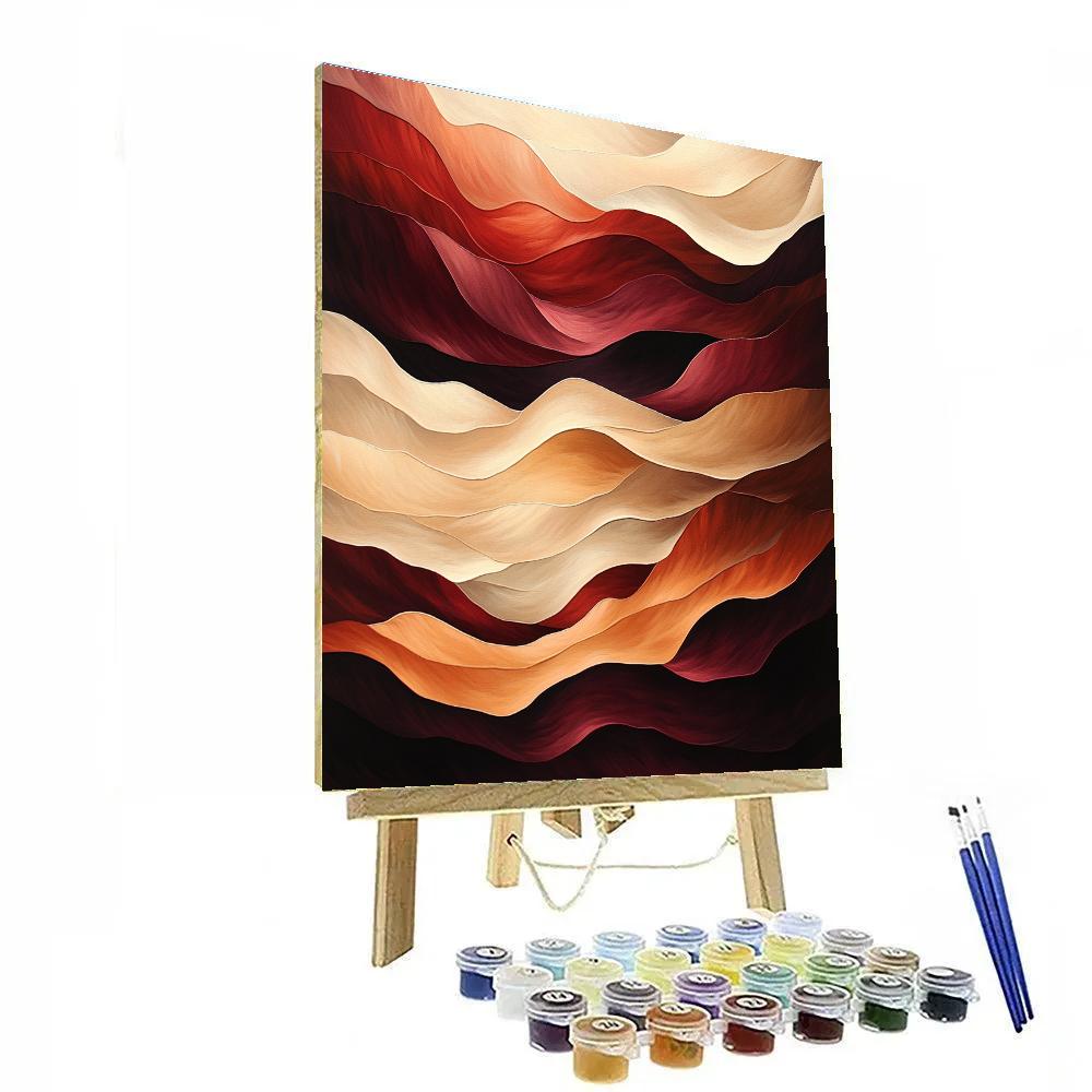 Georgia O Keeffe Inspired Crimson Canyon Petal Gorge paint by color