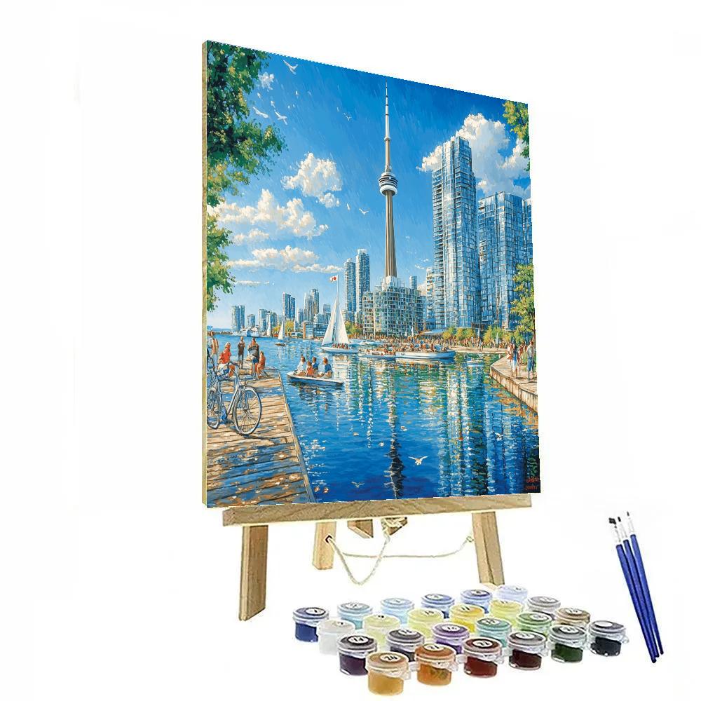 CN Tower Lakefront View Toronto Canada Painting by numbers kit