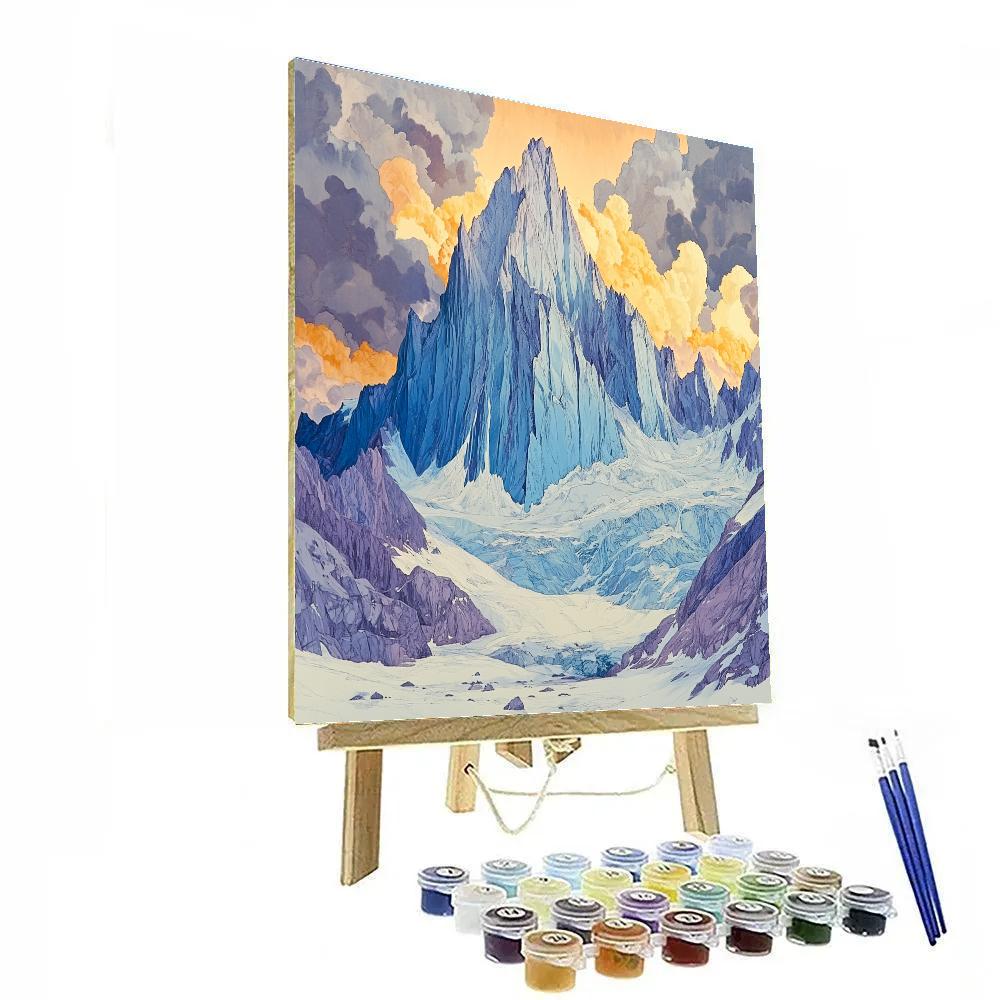 Frederick Varley Inspired Storm Break Over Glacier Peak paint by color