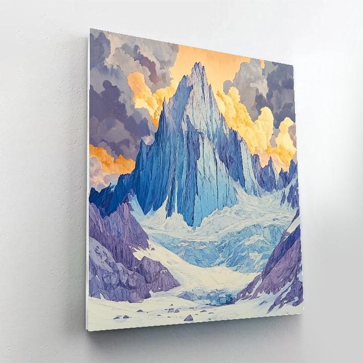 Frederick Varley Inspired Storm Break Over Glacier Peak paint by color