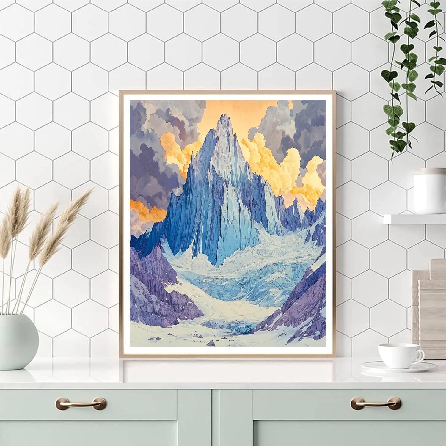 Frederick Varley Inspired Storm Break Over Glacier Peak paint by color