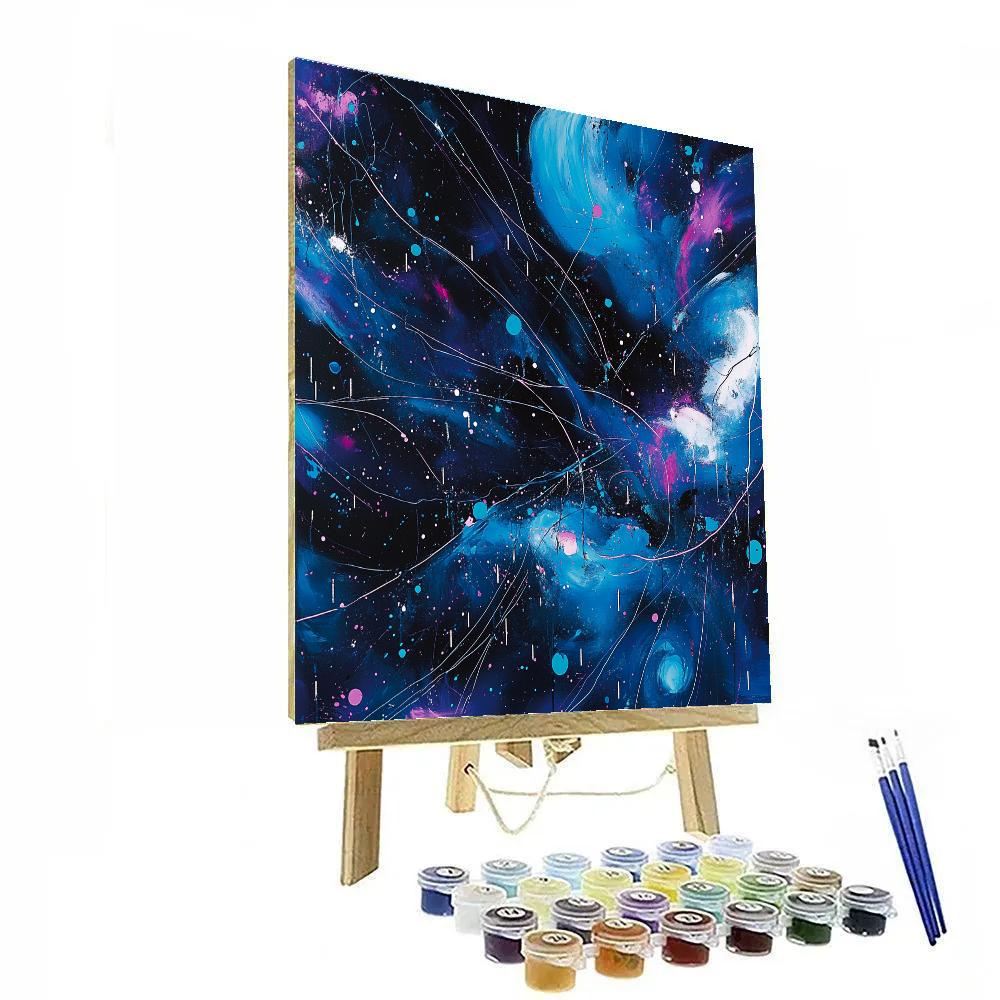 Jackson Pollock Inspired Galactic Driftstorm Field Painting by numbers kit