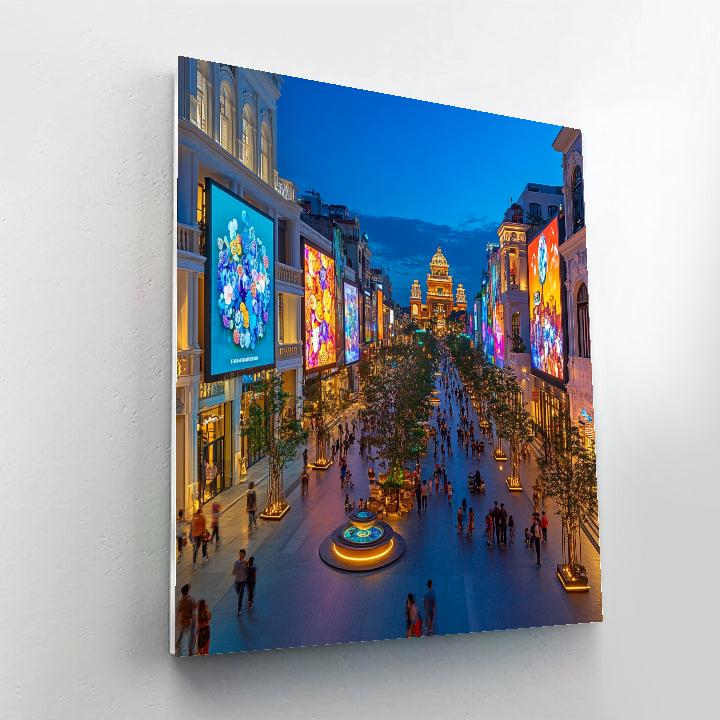 Nguyen Hue Walking Street Ho Chi Minh City Vietnam paint by numbers