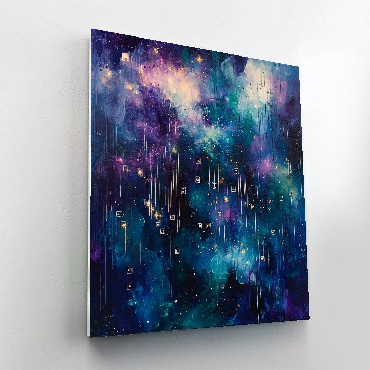 Jackson Pollock Inspired Nebulae Rhythm Constellation paint by color
