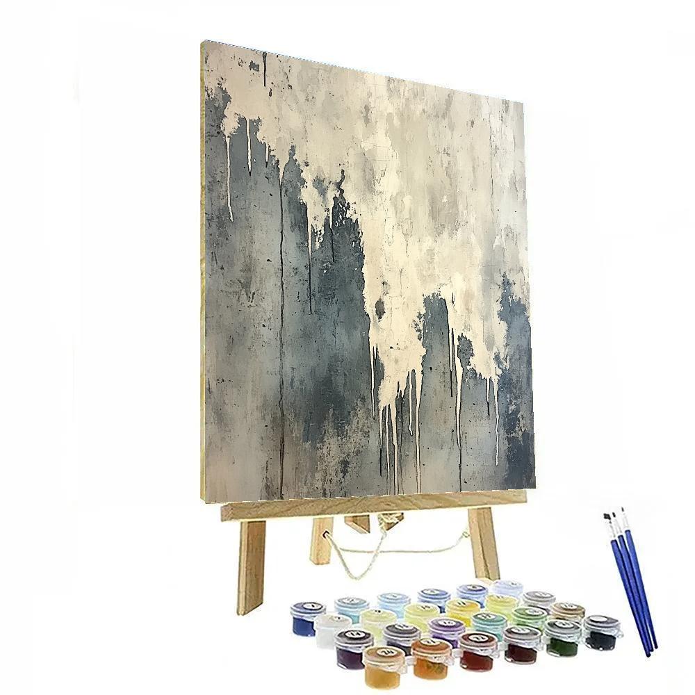 Leonardo Da Vinci Inspired Rain Pattern On Windowless Stone Paint by numbers kits