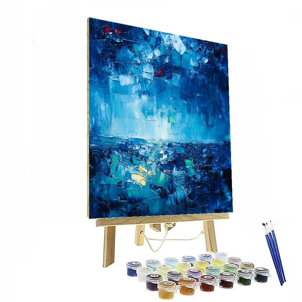 Jean Paul Riopelle Inspired Aurora Mosaic Skyfield DIY paint by numbers