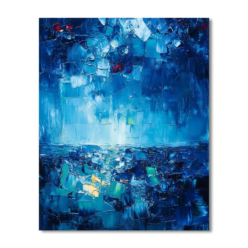 Jean Paul Riopelle Inspired Aurora Mosaic Skyfield DIY paint by numbers