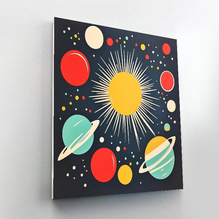 Henri Matisse Inspired Cutout Solar System DIY paint by numbers