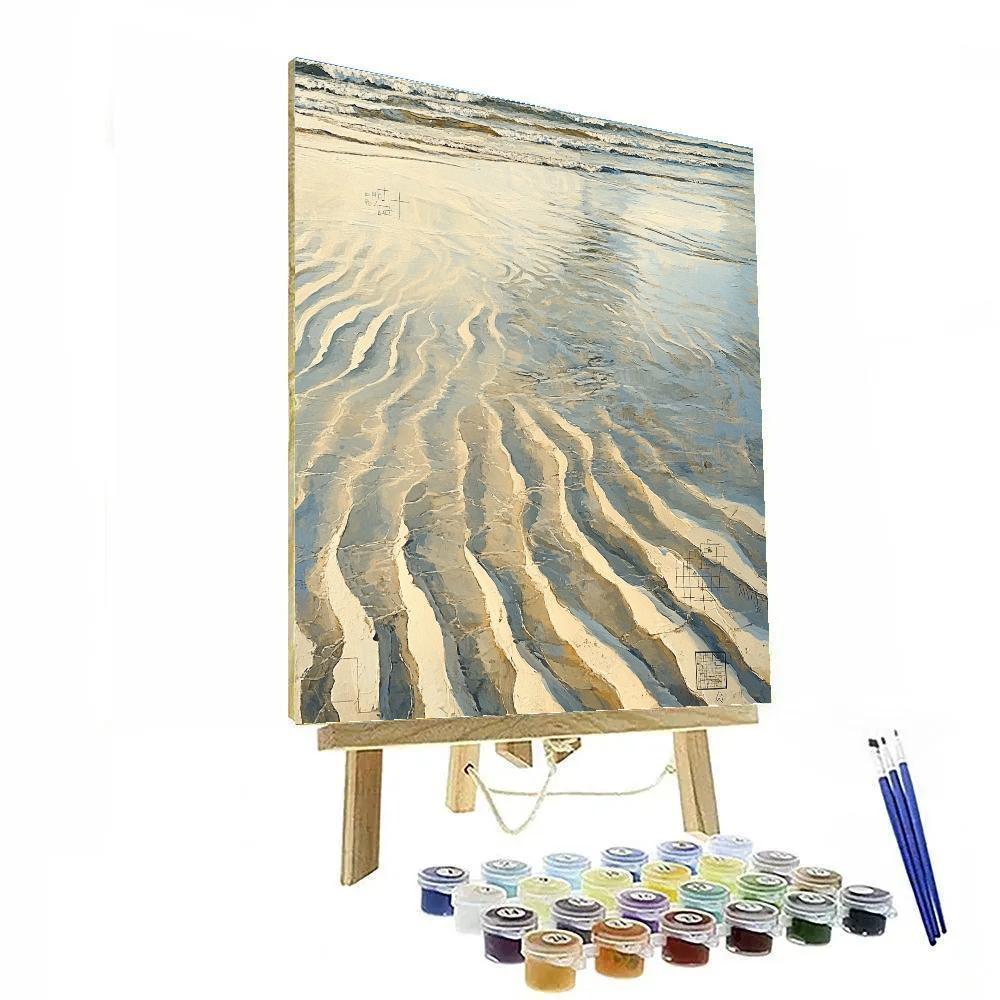 Leonardo Da Vinci Inspired Tidal Sand Patterns painting number kit