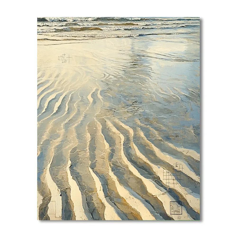 Leonardo Da Vinci Inspired Tidal Sand Patterns painting number kit