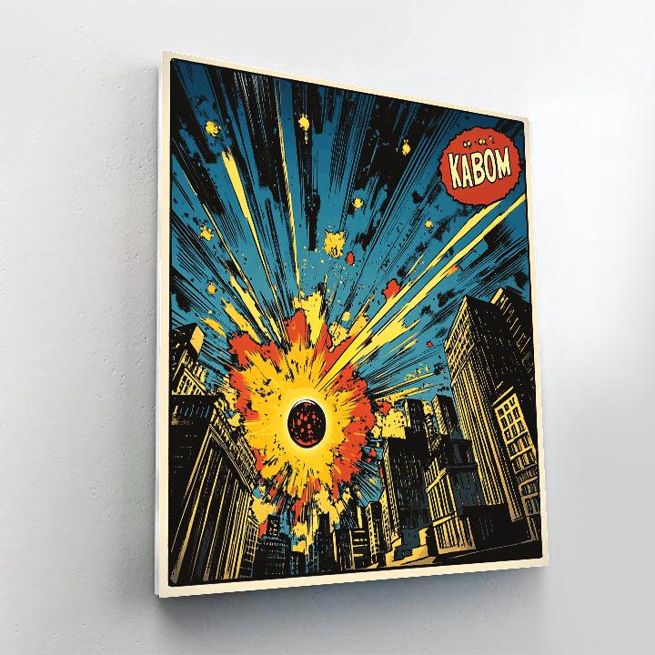 Roy Lichtenstein Inspired Comic Meteor Strike Painting by numbers kit